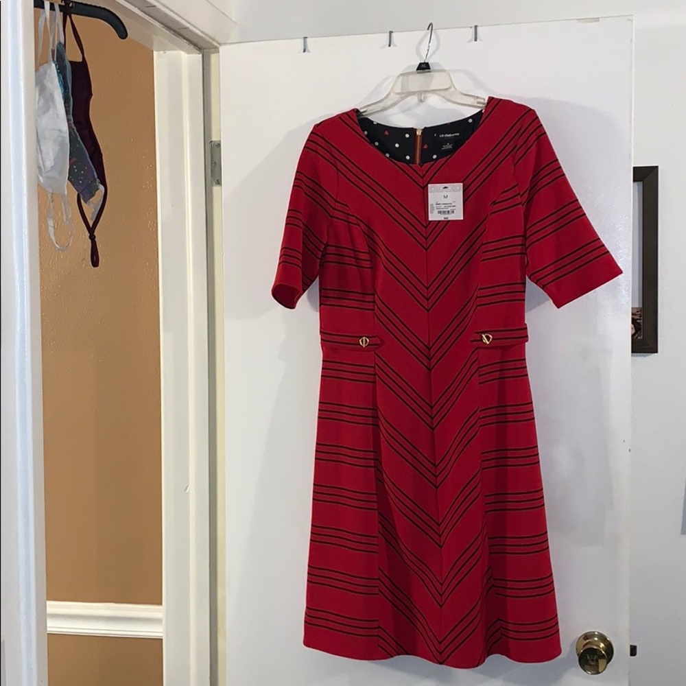 Red Cabaret Stripe Dress